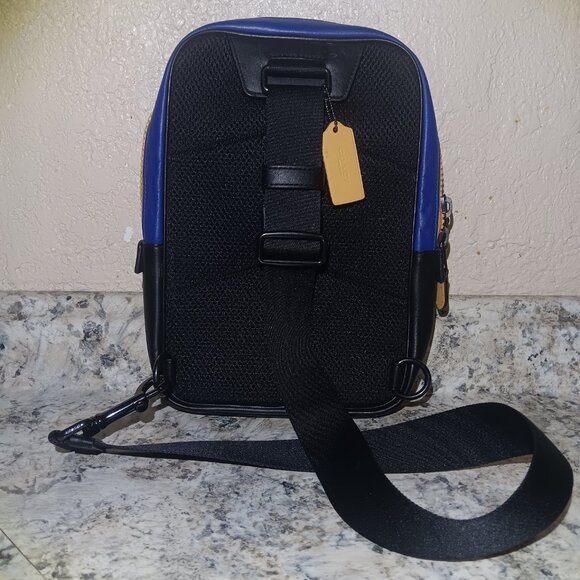 Coach Track Pack Colorblock Signature Canvas - Picture 2 of 2